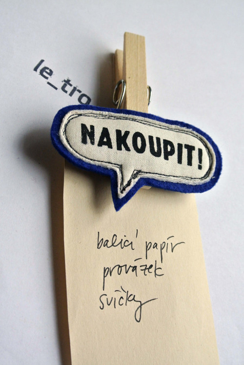 Nalepovací kolíček NAKOUPIT! — foto 1