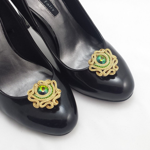 Klipy na botky - Emerald gold — foto 1