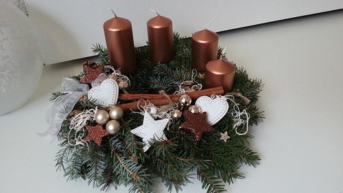Adventní věnec.. Měděný I. — foto 1