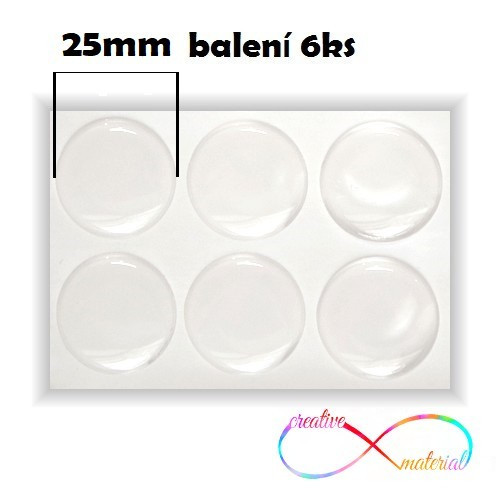 EPOXY čočky 25mm - 6ks — foto 1