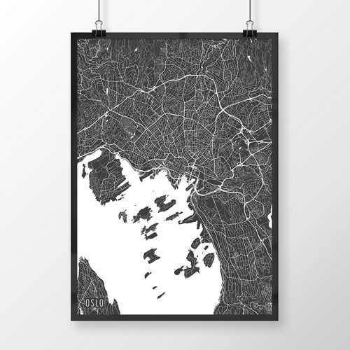 OSLO, 50x70cm, minimalistické, tmavě šedé — foto 1