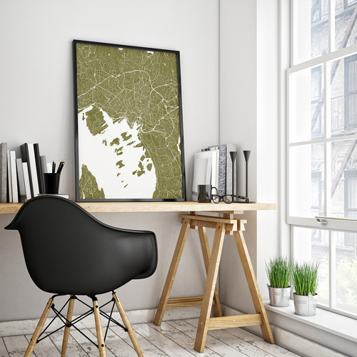OSLO, 50x70cm, minimalistické, zlaté