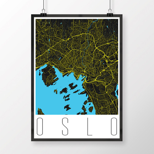 OSLO, 50x70cm, moderní, černé