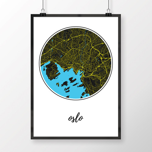 OSLO, 50x70cm, kulaté, černé