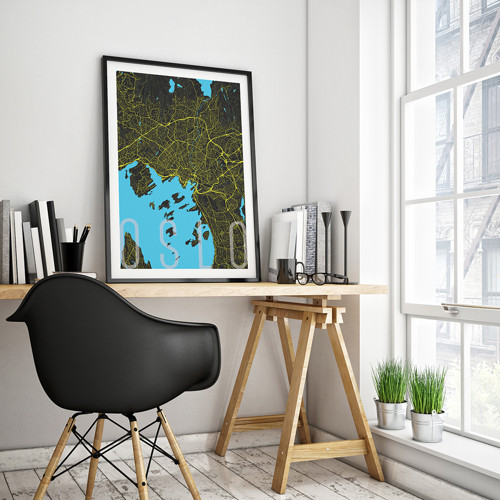 OSLO, 50x70cm, elegantní, černé