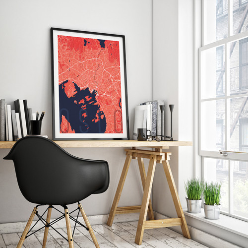 OSLO, 50x70cm, elegantní, červené