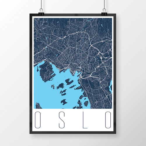 OSLO, 50x70cm, moderní, tmavě modré
