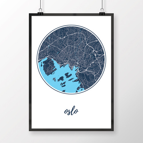 OSLO, 50x70cm, kulaté, tmavě modré
