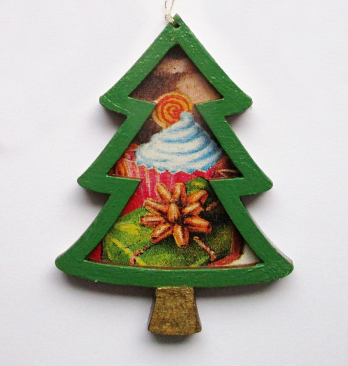 Vánoční stromeček dvojitý -decoupage — foto 1