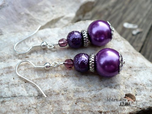 Naušnice " Purple dolls " — foto 1