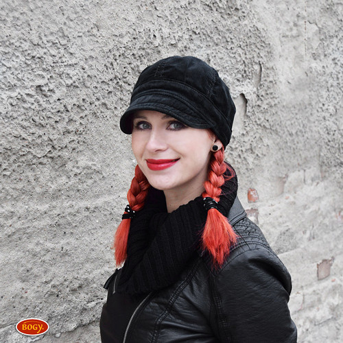 Černá manšestrová bekovka, nepodšitá — foto 1