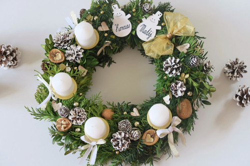 Adventní věnec "Sněhuláci" — foto 1