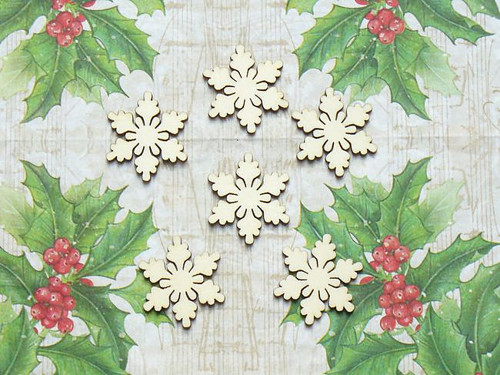 Sada 6ks vloček 3,5x3,2cm