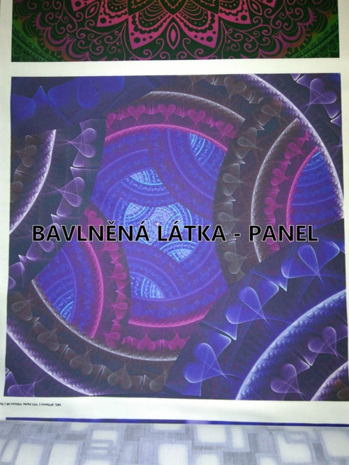 Bavlněná látka - panel 35 x 35 cm