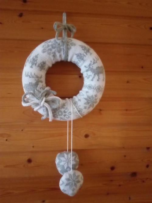 Adventní pletený věneček — foto 1