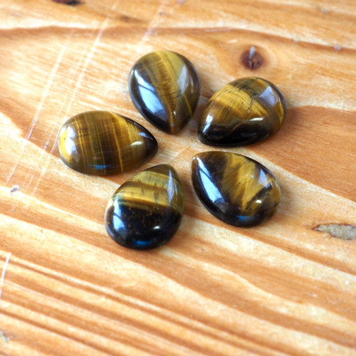 Kabošon Slza 13x18mm - Tygří Oko