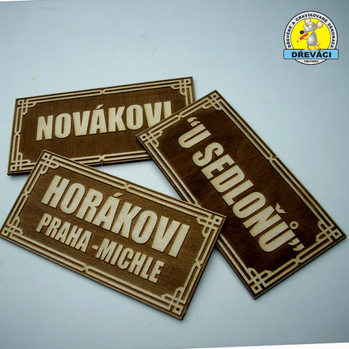 Dárková cedulka "ULICE" se jménem na přání. KV0162