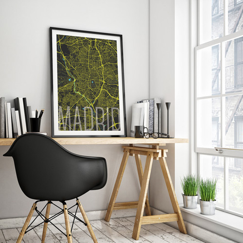 MADRID, 50x70cm, elegantní, černý — foto 1