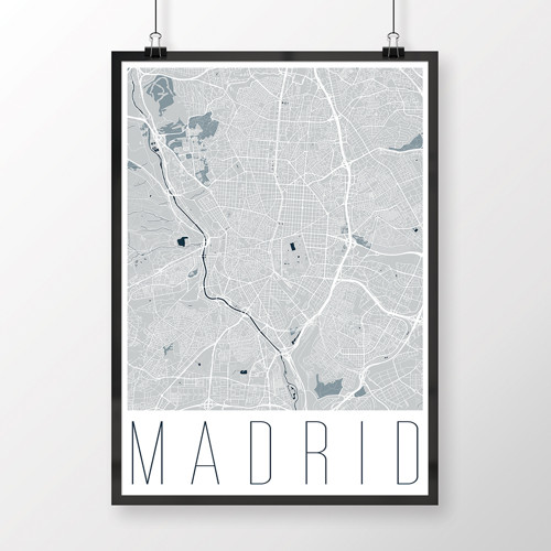 MADRID, 50x70cm, moderní, světle modrý — foto 1
