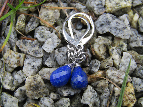 Náušnice lapis lazuli — foto 1