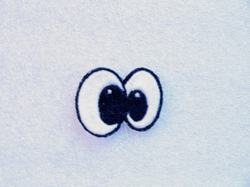 Vyšívané oči 4x3cm 1 pár