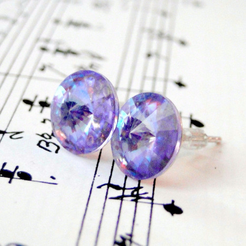 Strieborné náušnice Swarovski Rivoli AG925+RH