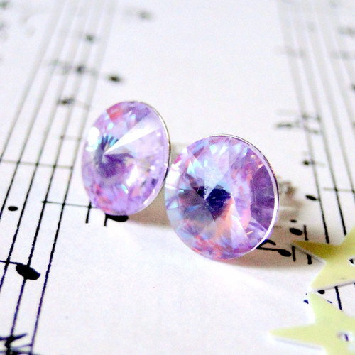 Strieborné náušnice Swarovski Rivoli AG925+RH