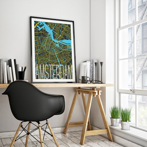 AMSTERDAM, 50x70cm, elegantní, černý — foto 1
