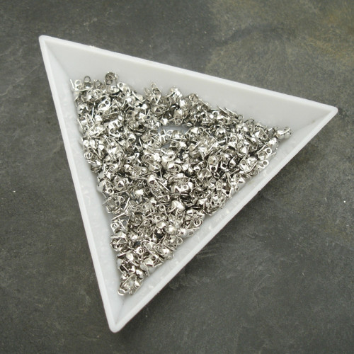 Kalota 4x2mm s očky - platinová - 100 ks