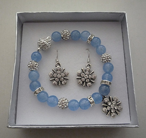 Souprava Blue Snowflakes (jadeit) — foto 1
