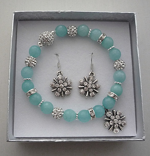 Souprava Turquoise Snowflakes (amazonit) — foto 1
