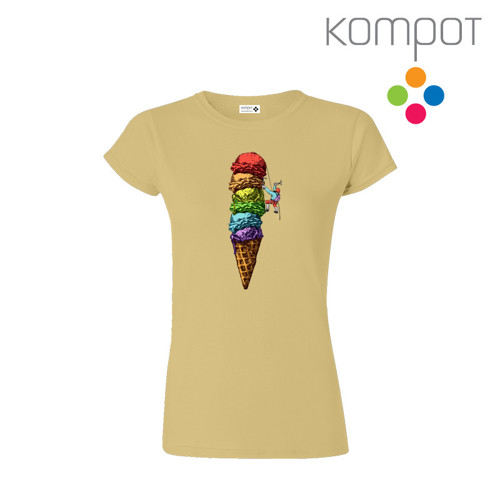 Dámské tričko ZMRZKA :: béžové, vel. S - 2XL