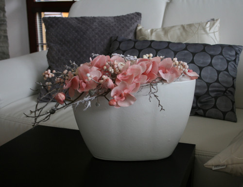 Velká keramická mísa s vánočními orchidejemi — foto 1