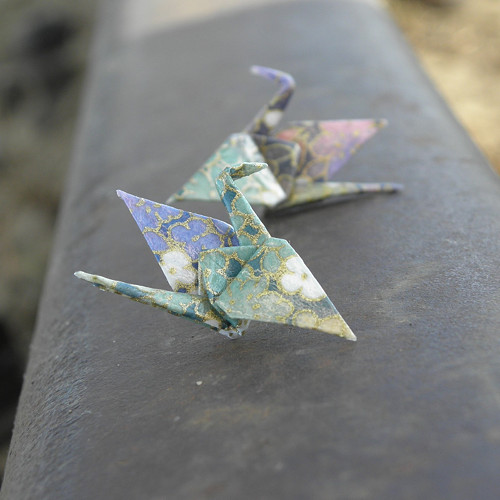 Vzhůru do oblak - přímo do ucha, origami náušnice — foto 1