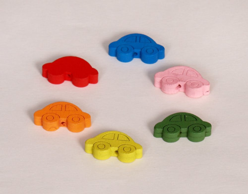 Korálky - tvar k navlékání AUTO - 5 ks