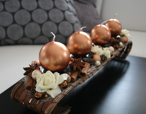 Adventní štola v hnědokrémová — foto 1