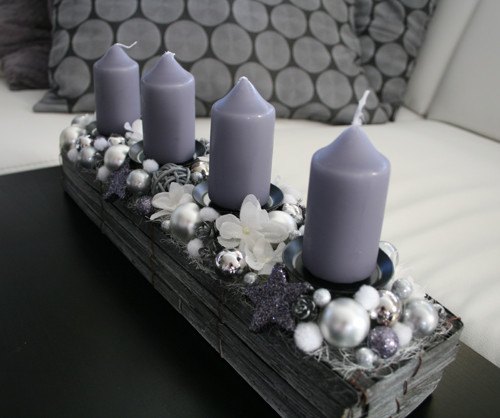 Adventní štola šedobílá — foto 1