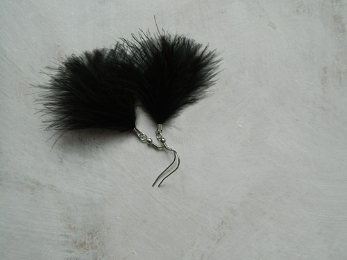 Peříčkové náušnice marabou - kolekce "mini" — foto 1