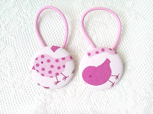 BonBon gumičky – buttonky (pink birds)