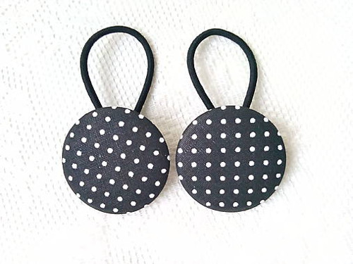 BonBon gumičky – buttonky (black/white dots) — foto 1