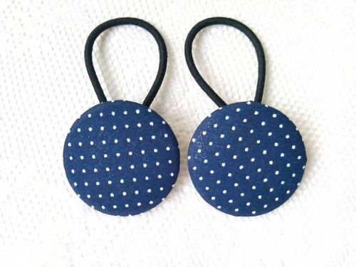 BonBon gumičky – buttonky (dark blue/white dots) — foto 1
