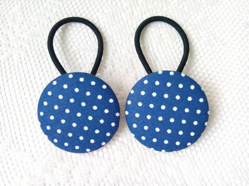 BonBon gumičky – buttonky (blue/white dots III.)