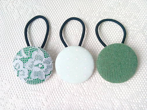 BonBon gumičky – buttonky (zelená romanca)