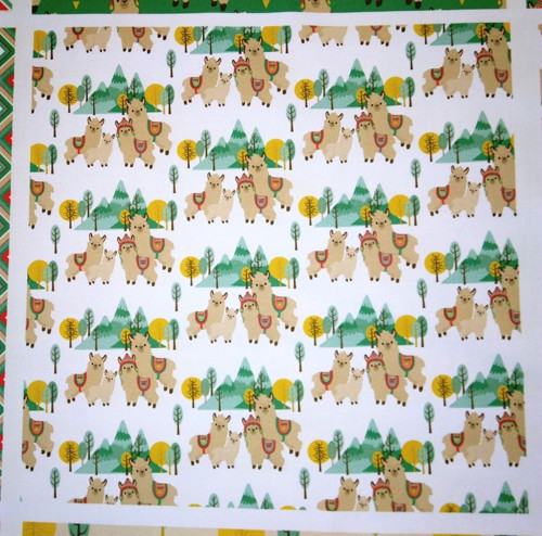 Bavlněná látka-panel 35x35cm - KOLEKCE LAMA — foto 1