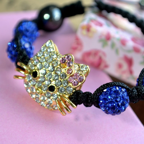 Shamballa náramek Hello Kitty
