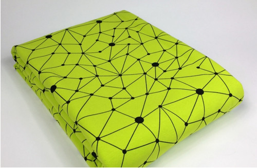 Teplákovina, geometrie, zelený neon, 10 cm — foto 1