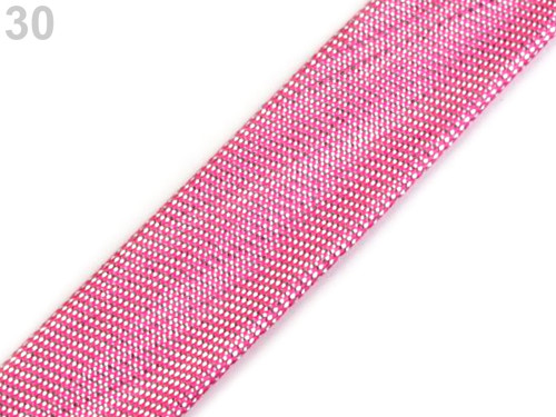 Šikmý proužek lurex š.15 mm (5m) Begonia Pink