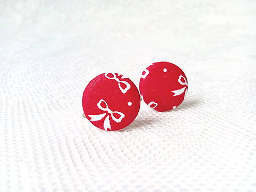 BonBonky Red/White bows (clips)