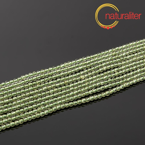 Peridot / olivín - korálky 2mm, návlek 38cm — foto 1