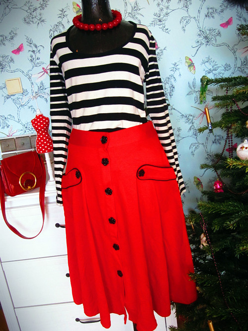 Sukně retro red úžasná — foto 1
